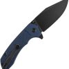 Tenable Entity Button Lock Blue 14C28N Folding Knife