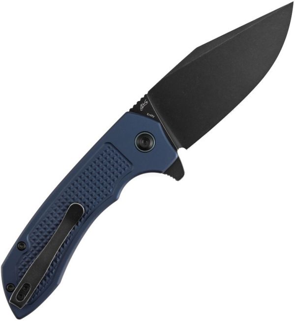 Tenable Entity Button Lock Blue 14C28N Folding Knife