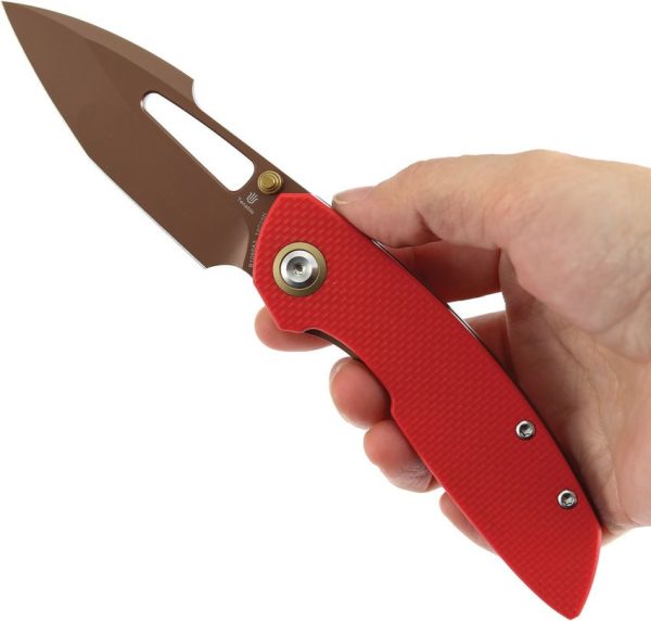 Tenable Knives Link Linerlock Rose/Red G10