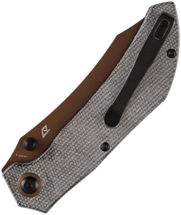 Tenable Tipper Linerlock Folding Knife Nitro V Black Micarta