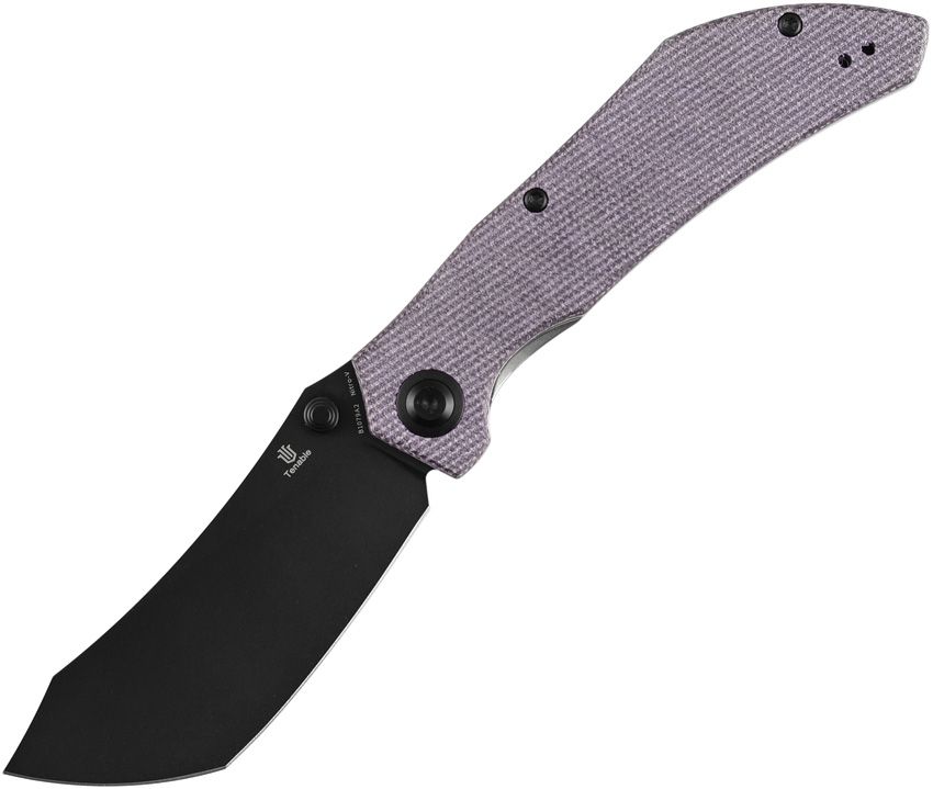 Tenable Knives Tipper Linerlock Folding Knife 3.38" Nitro V Purple