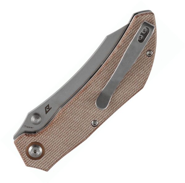 Tenable Tipper Linerlock Folding Knife Nitro V Micarta Brown