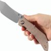 Tenable Tipper Linerlock Folding Knife Nitro V Micarta Brown