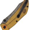 Tenable Tipper Linerlock Damascus Amber PEI Folding Knife