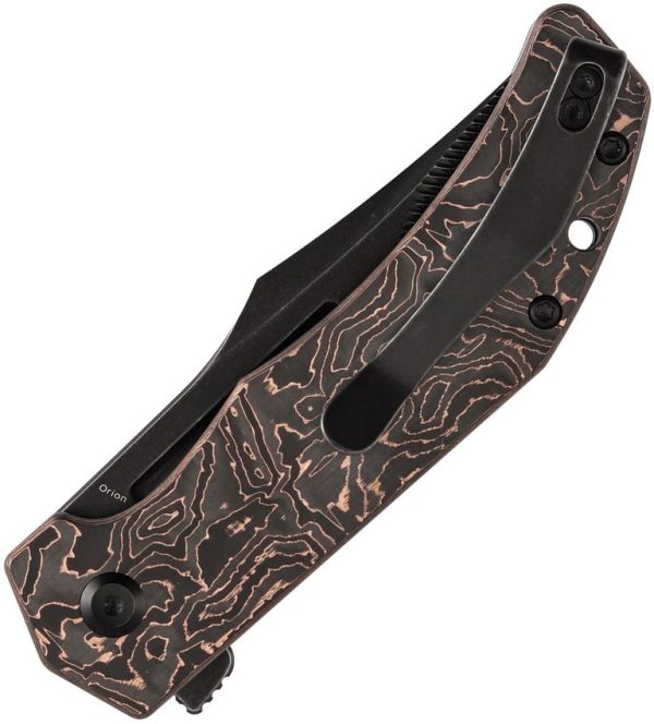 Tenable Knives Orion Linerlock Folding Knife 3.13" Nitro V Copper Foil