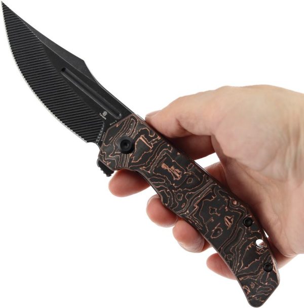 Tenable Knives Orion Linerlock Folding Knife 3.13" Nitro V Copper Foil