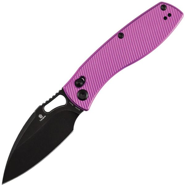 Tenable Knives Heron Crossbar Lock Purple Folding Knife Nitro V