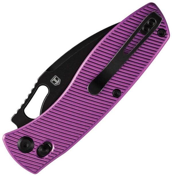 Tenable Knives Heron Crossbar Lock Purple Folding Knife Nitro V