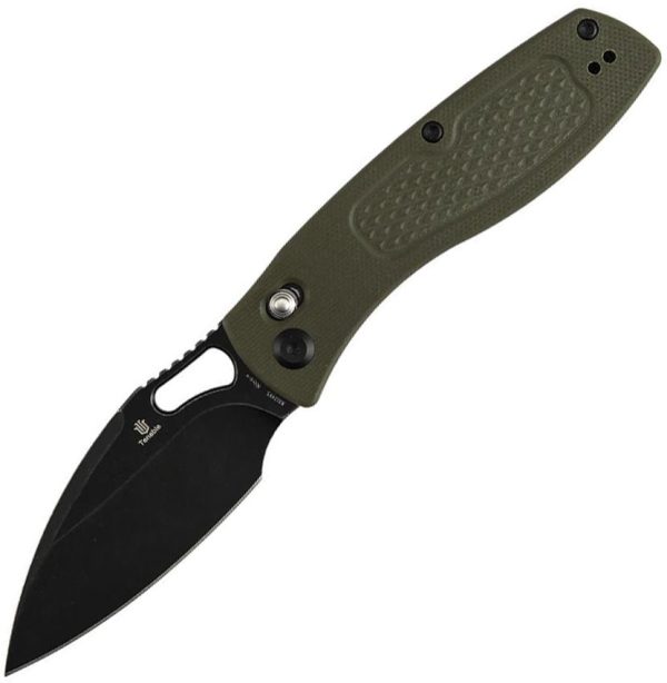 Tenable Heron Crossbar Lock Folding Knife Nitro V Olive G10