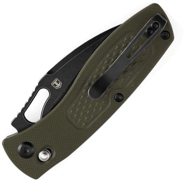 Tenable Heron Crossbar Lock Folding Knife Nitro V Olive G10