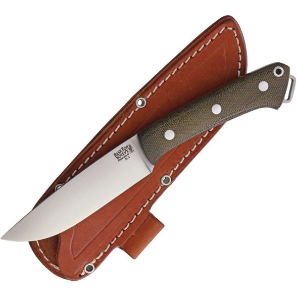 Bark River Fox River Green Canvas Micarta Fixed Blade Knife