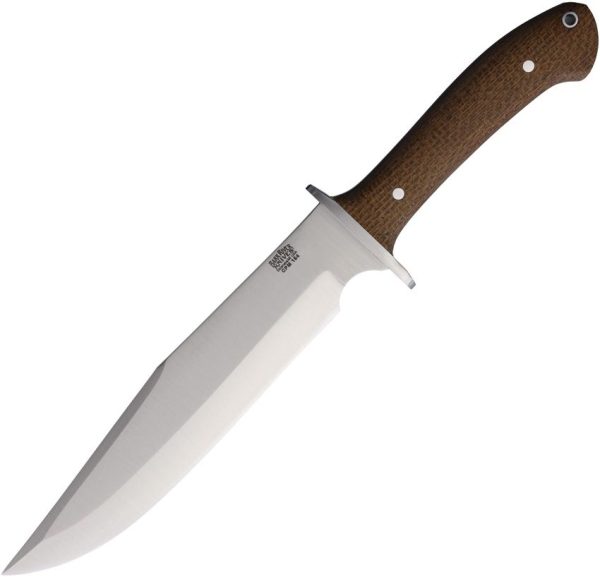 BA08312GFB.jpg Bark River Highwayman IV Fixed Blade CPM-154 Brown Micarta