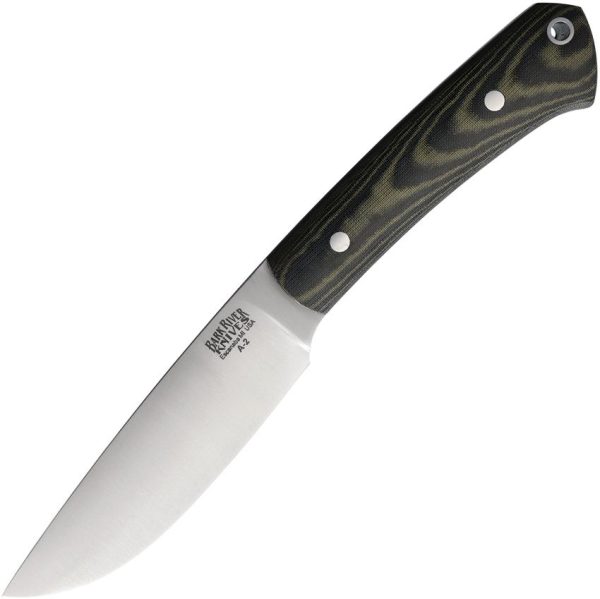 BA114MBGL.jpg Bark River Highland Special Fixed Blade A2 Steel Green Micarta
