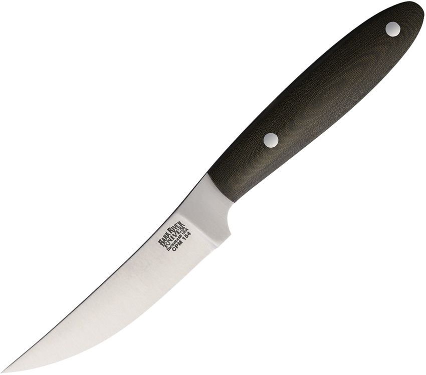 Bark River Bitter Root Caper Fixed Blade Knife Green Canvas Micarta 3.25"