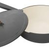BARE1104.jpg Barebones Living Enamel Cast Iron Skillet 10 inch White