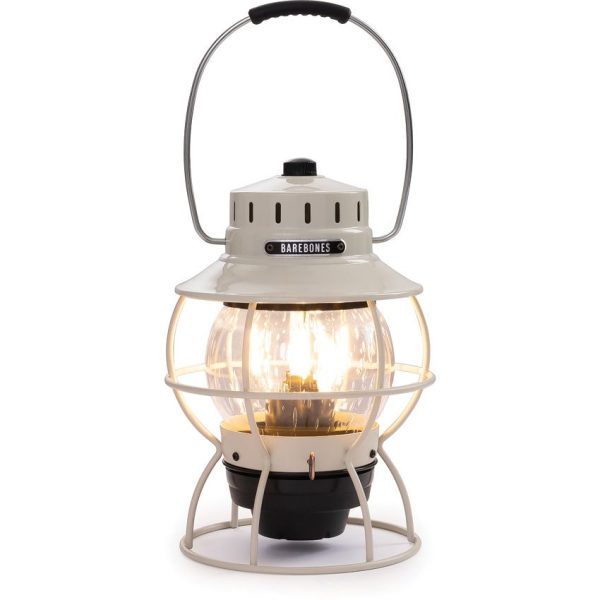 BARE180_add_01.jpg Barebones Living Railroad Lantern Vintage White - LED Lantern