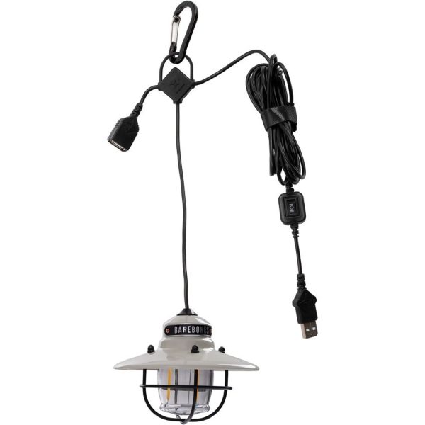 Barebones Living Edison Pendant Light - Rechargeable Hanging Lamp