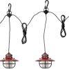 Barebones Living Edison String Lights Red 3pk