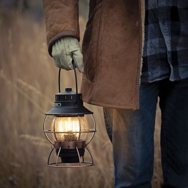 Barebones Railroad Lantern - Rechargeable Vintage LED
