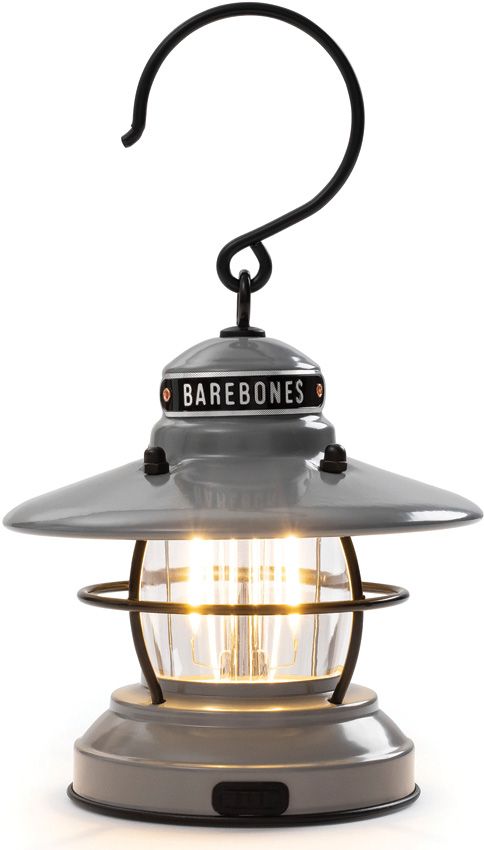 Barebones Edison Mini Lantern Gray - Rechargeable