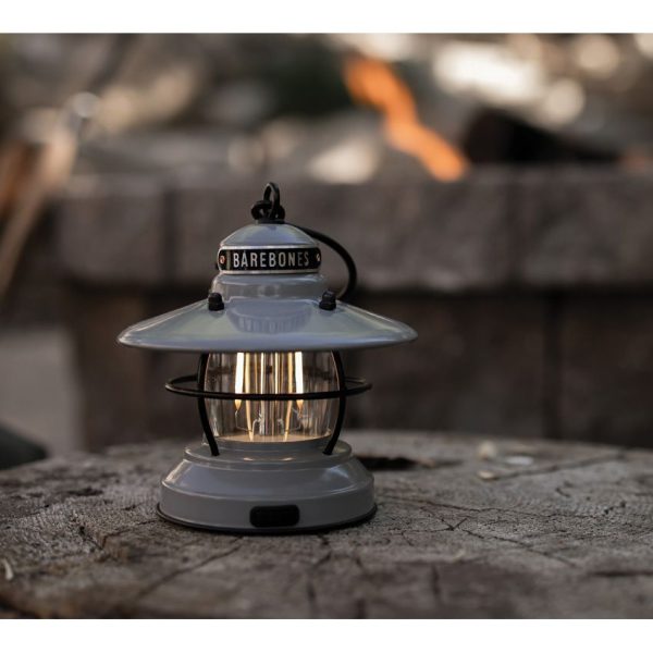 Barebones Edison Mini Lantern Gray - Rechargeable