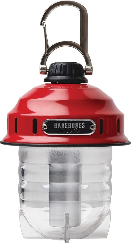 Barebones Beacon Hanging Lantern Red - Rechargeable