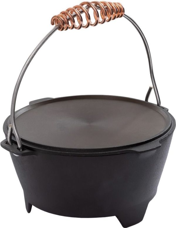 BARE327.jpg Barebones Living Cast Iron Dutch Oven 4qt - Copper Detail