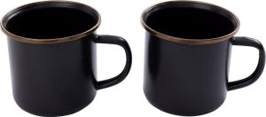 BARE343.jpg Barebones Living Enamel Cups Set Charcoal - 14oz Vintage