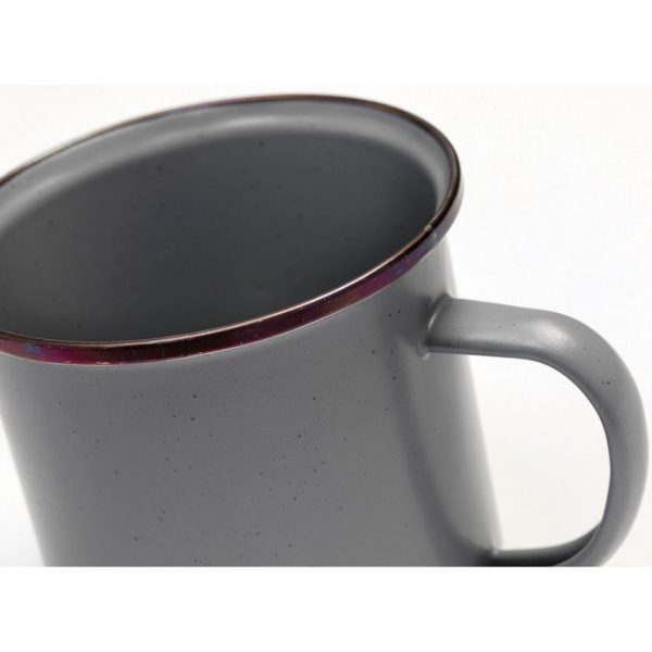 Barebones Living Enamel Cups - Stone Gray 14oz Set of Two