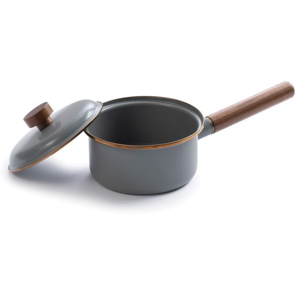 BARE377_add_01.jpg Barebones Living Enamel Saucepan - Speckled 1.5L Walnut