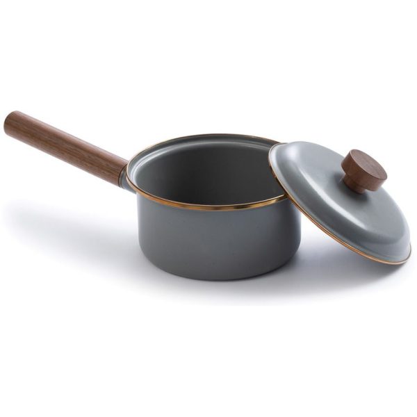 BARE377_add_02.jpg Barebones Living Enamel Saucepan - Speckled 1.5L Walnut