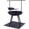 BARE410_add_01.jpg Barebones Living Fire and Grill Mat - Heat-Resistant Black