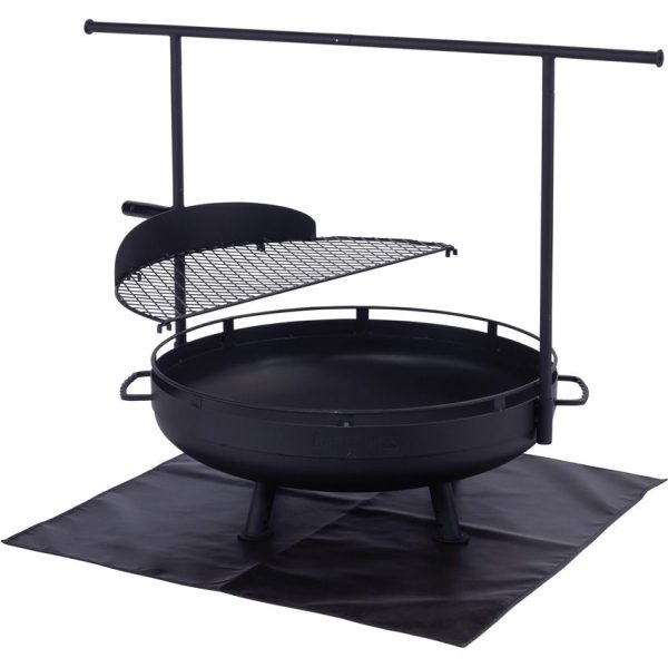 BARE410_add_02.jpg Barebones Living Fire and Grill Mat - Heat-Resistant Black