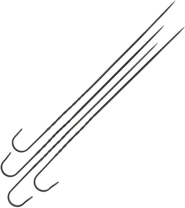 BARE461.jpg Barebones Living Cowboy Grill Skewer Set - Blackened Stainless