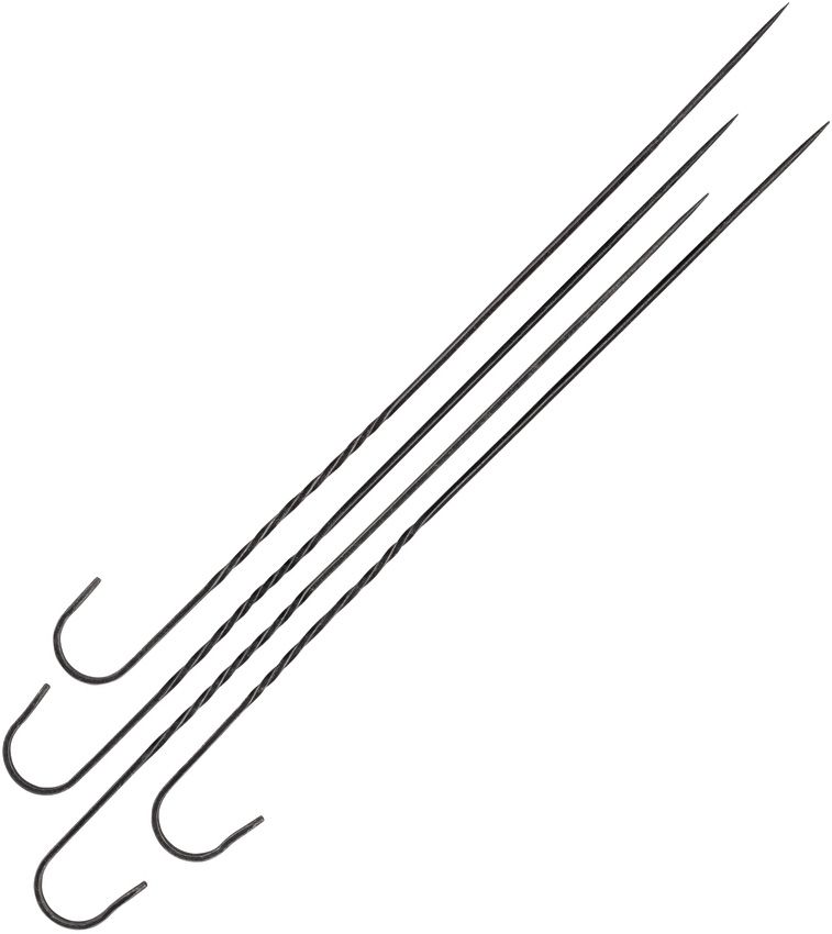 Barebones Living Cowboy Grill Skewer Set of Four Blackened Stainless