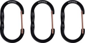 Barebones Living Small Wiregate Carabiner Black Set of 3
