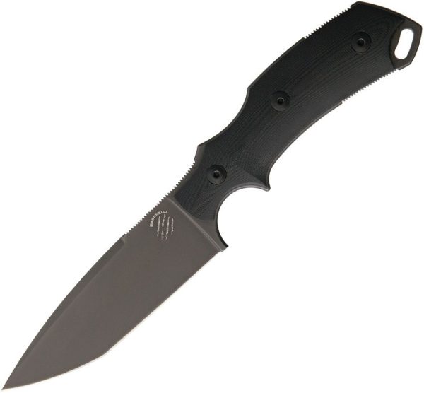 BAS04V2.jpg Bastinelli Creations RED V2 Fixed Blade 4" N690Co Black PVD