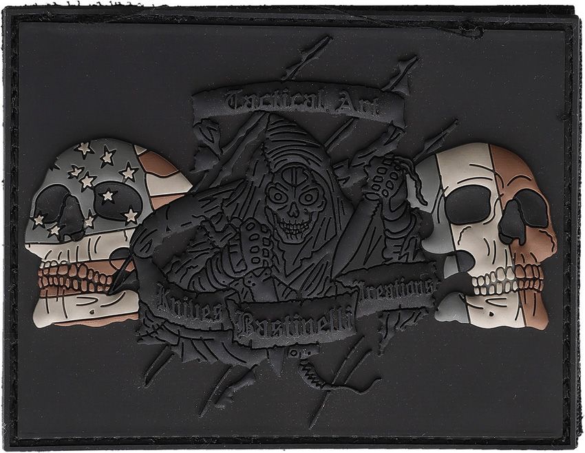 Bastinelli Creations US/French Flag Reaper Patch 3.5" x 2.25" Velcro