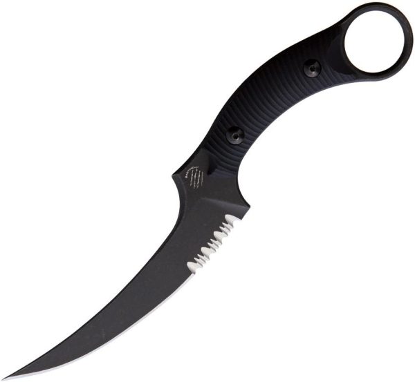 Bastinelli Creations Mako Fixed Blade Serrated N690 Black G10
