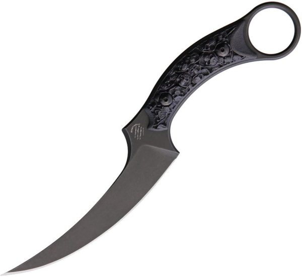 Bastinelli Creations Mako Fixed Blade N690 Bronze Skull Handle