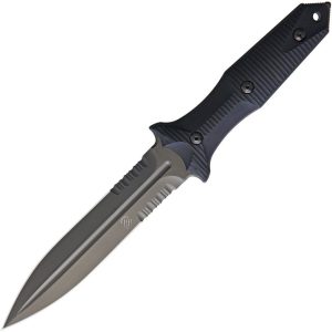 BAS214S.jpg Bastinelli Creations Grozo Fixed Blade N690 Serrated Tactical Knife
