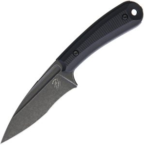 BAS215.jpg Bastinelli Creations SIN Fixed Blade N690 Black G10 Knife