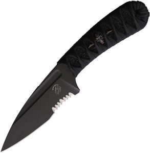 Bastinelli Creations SIN Fixed Blade Serrated N690 Stainless Black