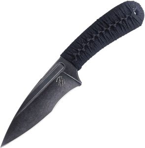 BAS215W.jpg Bastinelli Creations SIN Fixed Blade N690 Black Cord Wrap