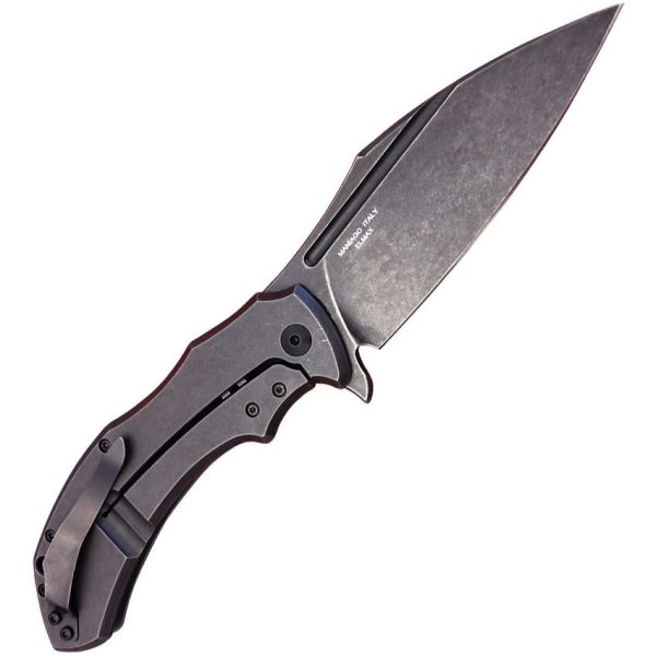 Bastinelli Creations Shadow Framelock Folding Knife Elmax Steel Titanium