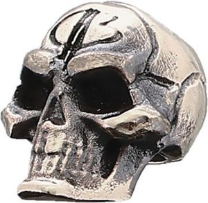BAS227S.jpg Bastinelli Creations Small Skull Lanyard Bead - Pewter