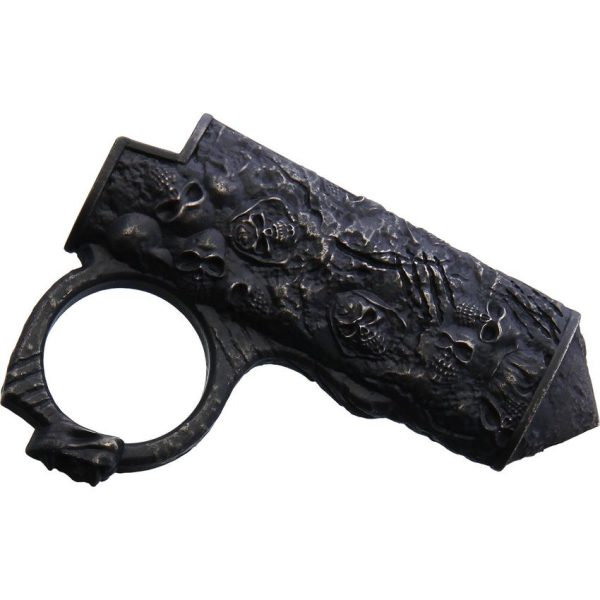 BAS228M_add_01.jpg Bastinelli Creations Maxi Lighter Case Bronze Skull Relief