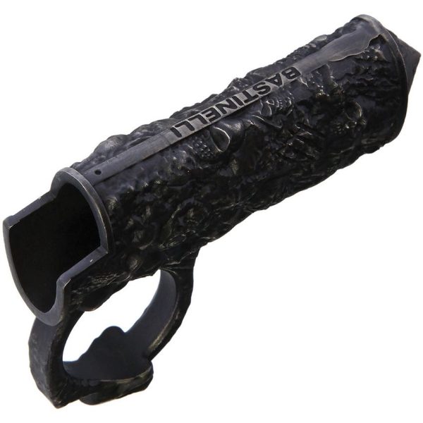 BAS228M_add_03.jpg Bastinelli Creations Maxi Lighter Case Bronze Skull Relief