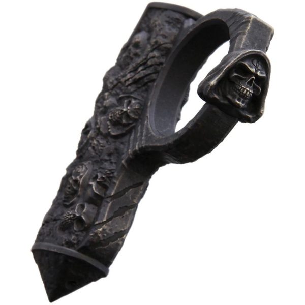 Bastinelli Creations Bronze Bic Lighter Case Skull Relief