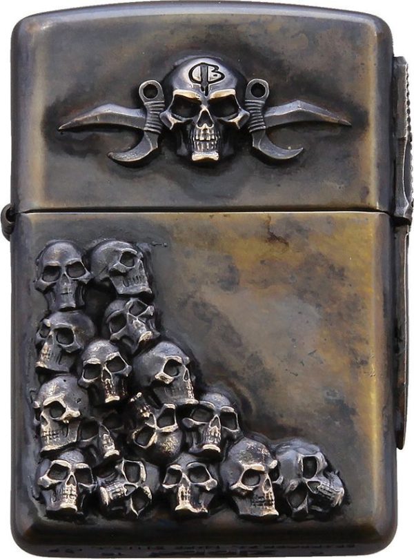 Bastinelli Creations Skulls Zippo Lighter Double - Bronze